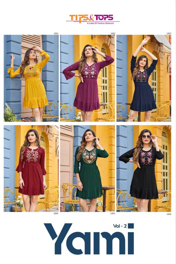 Tips And Tops Yami 2 Fancy Wear Short Kurti Collection